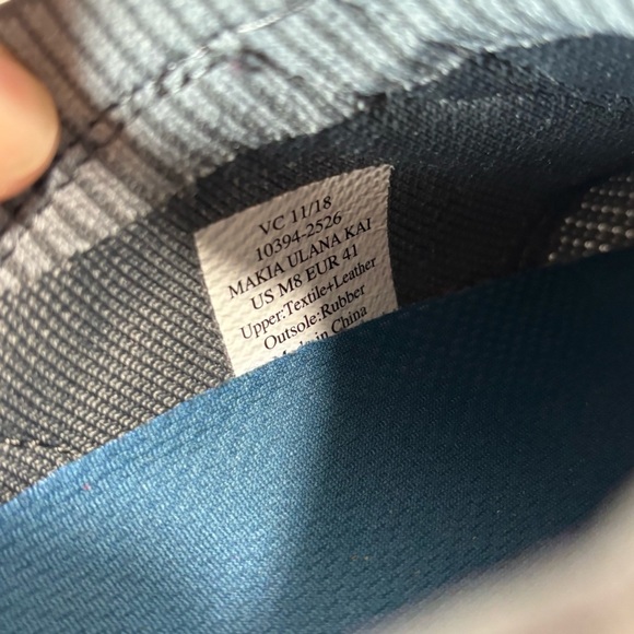 OluKai Makia Ulana Kai Sneakers Gray Knit Leather Men’s Size 8 Leather EUC - Picture 7 of 8